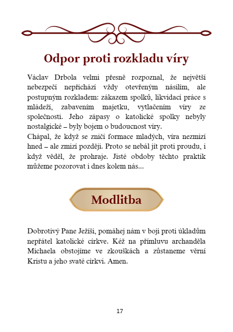 NEZLOMENI - Duchovní inspirace podle mučedníků Jana Buly a Václava Drboly