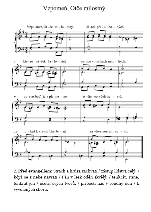 Pohřební zpěvy s varhanním doprovodem